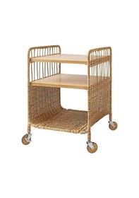 Resim Yan Sehpa, Rattan, 37x53 Cm Tekerlekli 