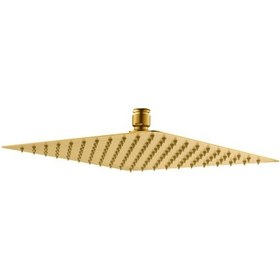 Resim Fause Tepe Duş Başlığı Kare Slim 304 Metal 25 X 25 Cm Altın Ktd102-G 
