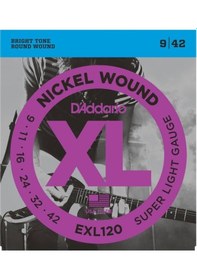 Resim D'addario Exl120 Elektro Gitar Teli 009-042 
