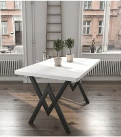 Resim Avvio 80x120 Alara Mutfak Masa Takımı-yemek Masa Takımı Beyaz 