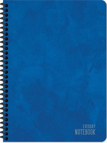 Resim Keskin 16,5 22,5 Alfa Çizgili Spiralli Sert Kapak Defter- Mavi Mavi 