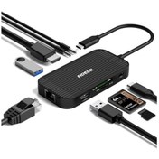 Resim Fideco Type C To 4K Hdmi Gigabit Ethernet Usb 3.0 Hub 9 In 1 (533635682) 