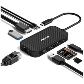 Resim Fideco Type C To 4K Hdmi Gigabit Ethernet Usb 3.0 Hub 9 In 1 (533635682) 