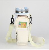 Resim Gajeena Stanley 40oz Termos Taşıma Çantası - Ayarlanabilir Omuz Askılı Neopren Su Şişesi Kılıfı Beyaz 