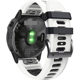 Resim Garmin Fenix 5x 26mm Silikon Spor İki Renkli Saat Kordonu 