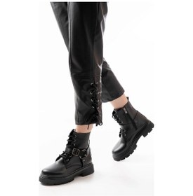 Resim İdimilla 508-3038 Siyah Toka Aksesuarlı Fermuarlı Günlük Kadın Bot Çok Renkli 