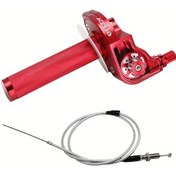 Resim Hightower Ayarlanabilir Cnc Dirt Bike Motor Gaz Kolu Kırmızı Grip Ve Tel Seti 
