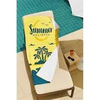 Resim SeaDream Tropikal Desenli Plaj Havlusu 70X140 Cm Summer Holiday 