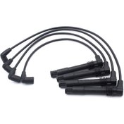 Resim Yaleker Volkswagen Golf İçin Silikon Malzemeden Yapılmış Siyah Renkli 4 Parçalı Ateşleme Kablosu Seti 