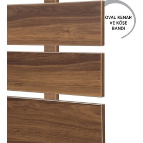 Resim Pasific Home Huga Tek Kişilik Yatak Başlığı 120lk, Ceviz, 120 cm Baza Başlık 