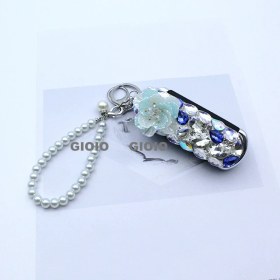 Resim Silver1 Gıoıo Yeni Mini Taşınabilir Kozmetik Ayna Kolye Anahtarlık Çanta Aksesuarları Kolye Dıy Anahtarlık (Yurt Dışından) 