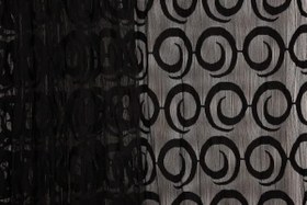 Resim VAKKO MODEL SİYAH RENK İP PERDE HAZIR DÜĞMELERİ DİKİLMİŞ İP PERDE 300 * 270 cm 