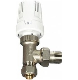 Resim Eca 16x2 Mm Köşe Pex Termostatik Radyatör Vanası Valf 602120780 