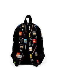 Resim Coral High Kids Siyah Ninja Desenli İki Bölmeli Yuva Sırt Çantası 