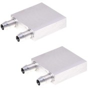 Resim Lemestar 40x40x12mm Alüminyum Cpu Su Soğutucu Blok, Bilgisayar Ve Endüstriyel Soğutma İçin Gümüş Ton 