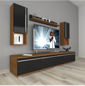Resim Decoraktiv Eko 5200ta Mdf Tv Ünitesi Tv Sehpası Ceviz - Siyah 