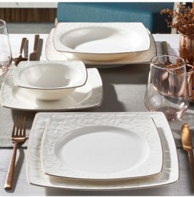 Resim Güral Vivente 8 Parça 2 Kişilik Bone Yemek Takımı - Copper Bakır 