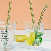 Resim 4'ü 1 arada Bambu Tarzı Cam Pipetler - Temizlik Fırçası ile - Yeniden Kullanılabilir, Bulaşık Makinesinde Yıkanabilir Borosilikat İçecek Pipetleri - Kırılmaz, Smoothie, Kokteyl, Kahve, Kabarcık Çayı için Mükemmel - Ev, Restoran, Seyahat, Parti Malzemeleri ve Tatil Hediyeleri için İdeal - Festive İçecekler, Doğal Estetik, Dayanıklı İçecekler, İçecek Aksesuarları, Kokteyl Tutkunları, Ev Mutfakları, Rustik İçecekler, Smoothie Severler, Seyahatçiler için - Ev Hediyesi, Mezuniyet veya Sevgililer Gü 