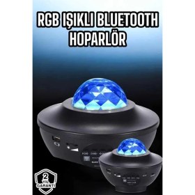 Resim Belirtilmemiş Projektör Yıldız Gece Lambası Disko Topu Bluetooth Bağlantılı Taşınabilir Şarjlı 