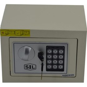 Resim Elektronik Şifreli ve Kilitli Çelik Kutu Kasa 23x17 Krem 