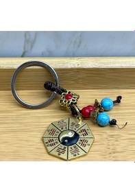 Resim River World Anahtarlık Renkli Ying Yang Metal 