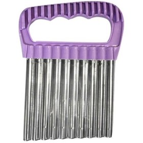 Resim Özel Tutacaklı Şekilli Sebze Ve Meyve Kesme Aleti Cips Doğrayıcı Royaleks-35126 Metal 
