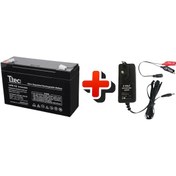 Resim 6v 12ah Bakımsız Akü Ve Şarj Aleti 