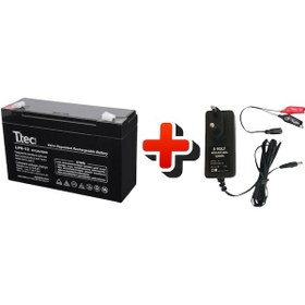 Resim 6v 12ah Bakımsız Akü Ve Şarj Aleti 