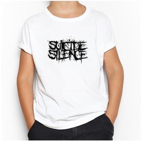 Resim Suicide Silence Logo Beyaz Çocuk Tişört Beyaz 