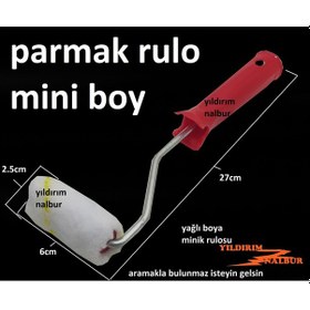 Resim Parmak Rulo Mini Boya Rulosu Firça Kestirme Hobi Rulo 