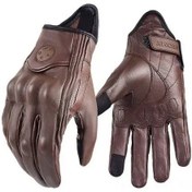 Resim Kosona Suomy Su14 Retro Piel Cabra Motos Eldiveni - Dokunmatik Ekranlı, Kaymazsız, Unisex, Kahverengi Xl 