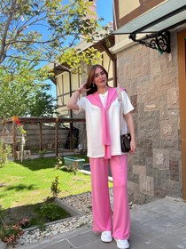 Resim 3 Parça Bağlama detaylı Takım Pembe - M 