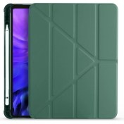 Resim Z-Mobile Apple iPad Air 5. Nesil 2022 10.9" M1 Uyumlu Standlı Kapaklı Kılıf Kalemlik Bölmeli Silikon Kılıf 