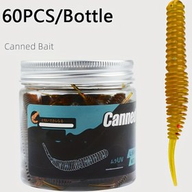 Resim Şişelenmiş Yem Yumuşak Yem 6cm 1.2g Sinek Pupa Arı Pupa İğne Kuyruk Solucan Siyah Balık Uzun Atış Sahte Yem 