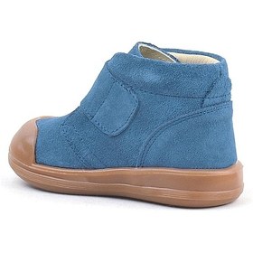 Resim Rakerplus Yoohoo Hakiki Deri Mavi Cırtlı Unisex Bebek Bot Mavi 