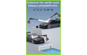 Resim Okaoda En Güçlü 3 Vitesli Ayar, Kömürsüz Oto Araba Bahçe Klima Halı Şarjlı Yüksek Basınç Yikama Makine 