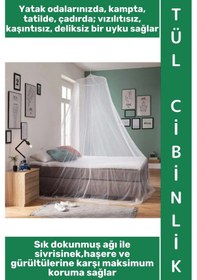 Resim Cibinlik Ev Çocuk Yatak Odası Kamp Tatil Sivrisinek Haşere Vızıltı Ses Önleyici Kaliteli Rahat Uyku 