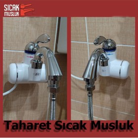 Resim Sıcak Musluk Elektrikli Taharet Ani Su Isıtıcılı Musluk Fhr-2b 