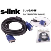 Resim S-Link Sl-Vga03F 3Mt E-D Ekran Kartı Vga Uzatma 