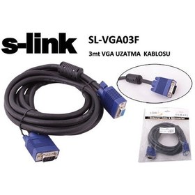 Resim S-Link Sl-Vga03F 3Mt E-D Ekran Kartı Vga Uzatma 