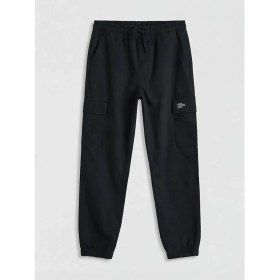 Resim LC Waikiki Lcw Kids Siyah Loose Fit Erkek Çocuk Gabardin Jogger Pantolon 