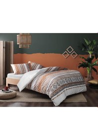 Resim Taç Daria Ranforce Nevresim Takımı-Kahverengi 