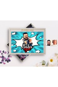 Resim Bk Gift Kişiye Özel Baba Oğul Karikatürlü 1000 Parça Profesyonel Puzzle-4 