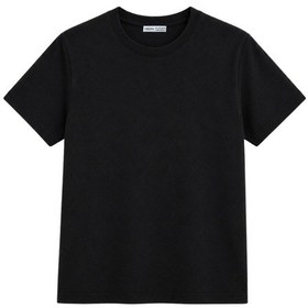 Resim Vadon 1009 Kadın Pamuklu Regular Fit Bisiklet Yaka Yumuşak Dokulu Kısa Kollu Basic T-shirt Siyah 
