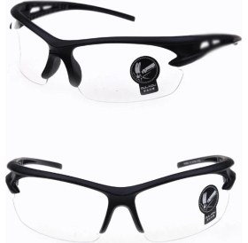 Resim Seagull Gözlük Uv 400 Siyah Çerçeve Şeffaf Cam 