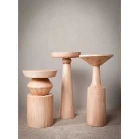 Resim 3'lü Fiskos Yan Sehpa Timeless Mantar Sehpa - Trio Series 