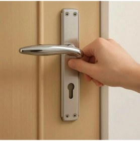 Resim Özcanlar Atmaca Kol Yale Mobilya Kapı Kolu Saten 1 Takım Yale Tip Kapı Kolu 