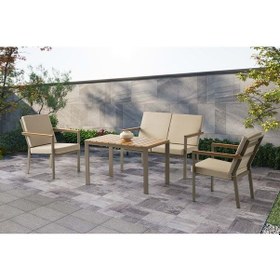 Resim Gusto Sandalye - Gusto İkili Bench - Gusto Sehpa - Gusto Çay Seti Cappucino 