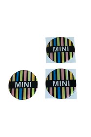 Resim İKTUNING MİNİ COOPER RENKLİ 56 MM JANT GÖBEK DAMLA STICKER 