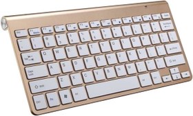 Resim Nextbook 8\ Uyumlu Kablosuz Wireless Pilli Türkçe Q Klavye - Altın 
